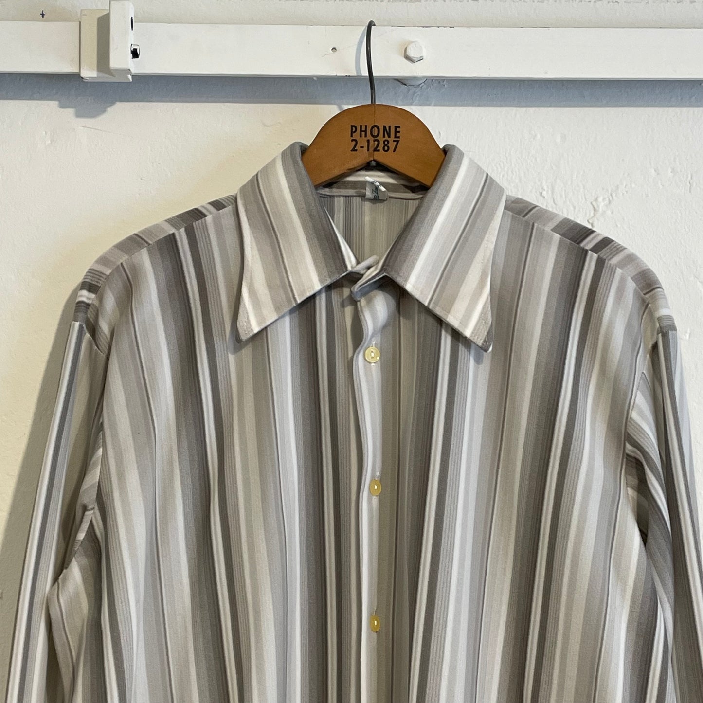 Mono-tone Striped Shirt Grey