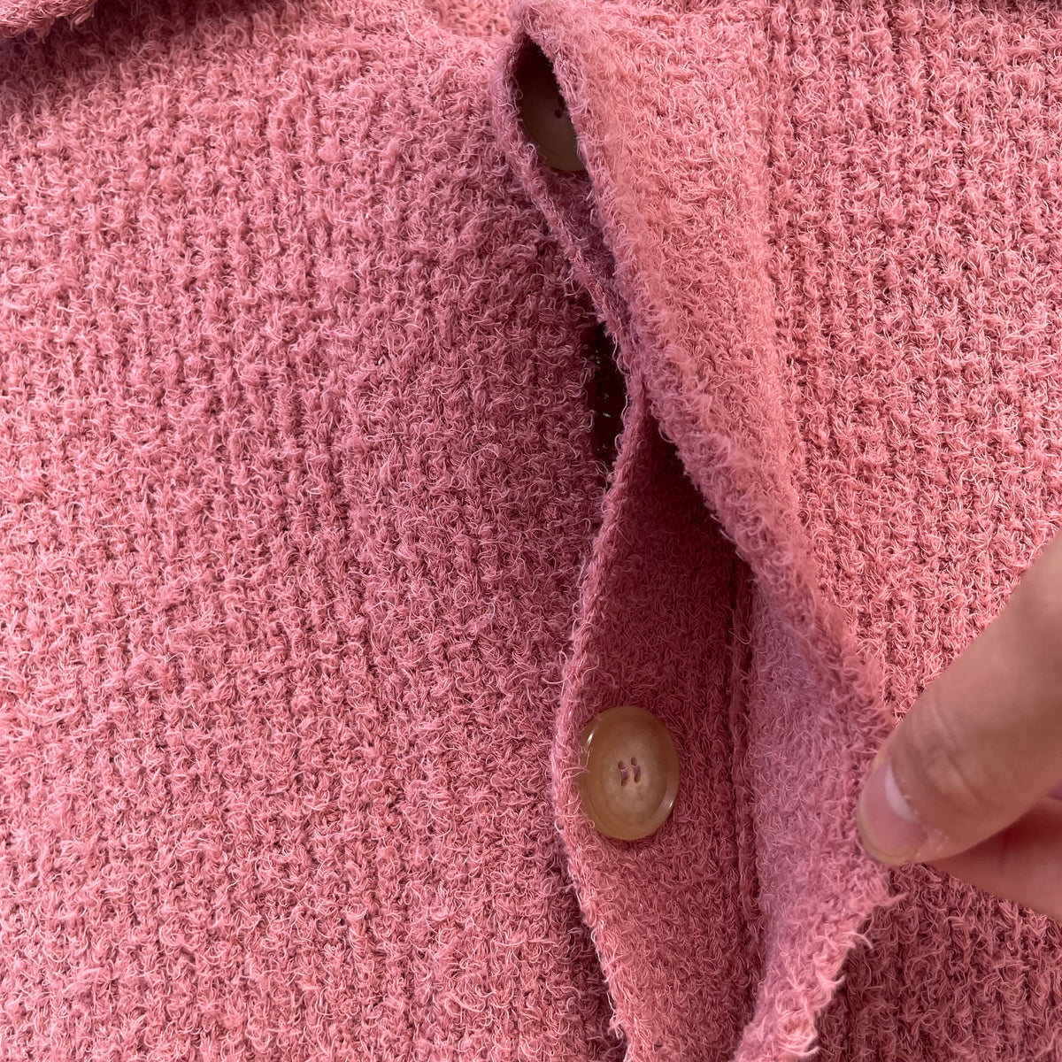 Shaggy Cardigan Pink