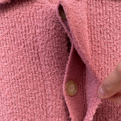 Shaggy Cardigan Pink