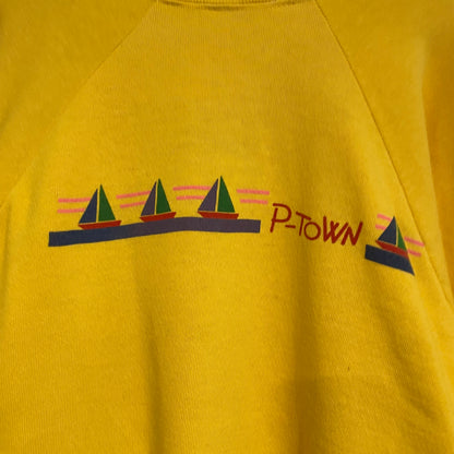 P-TOWN Printed Sweatshirt Yellow