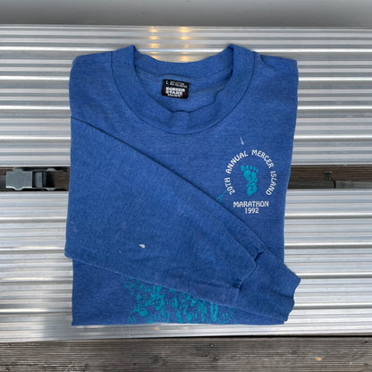 Mercer Island Marathon L/S T-Shirt Blue