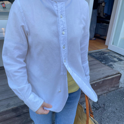Round Collar Shirt White