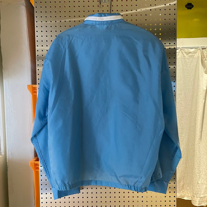 Contrast Zip Jacket Blue Nylon