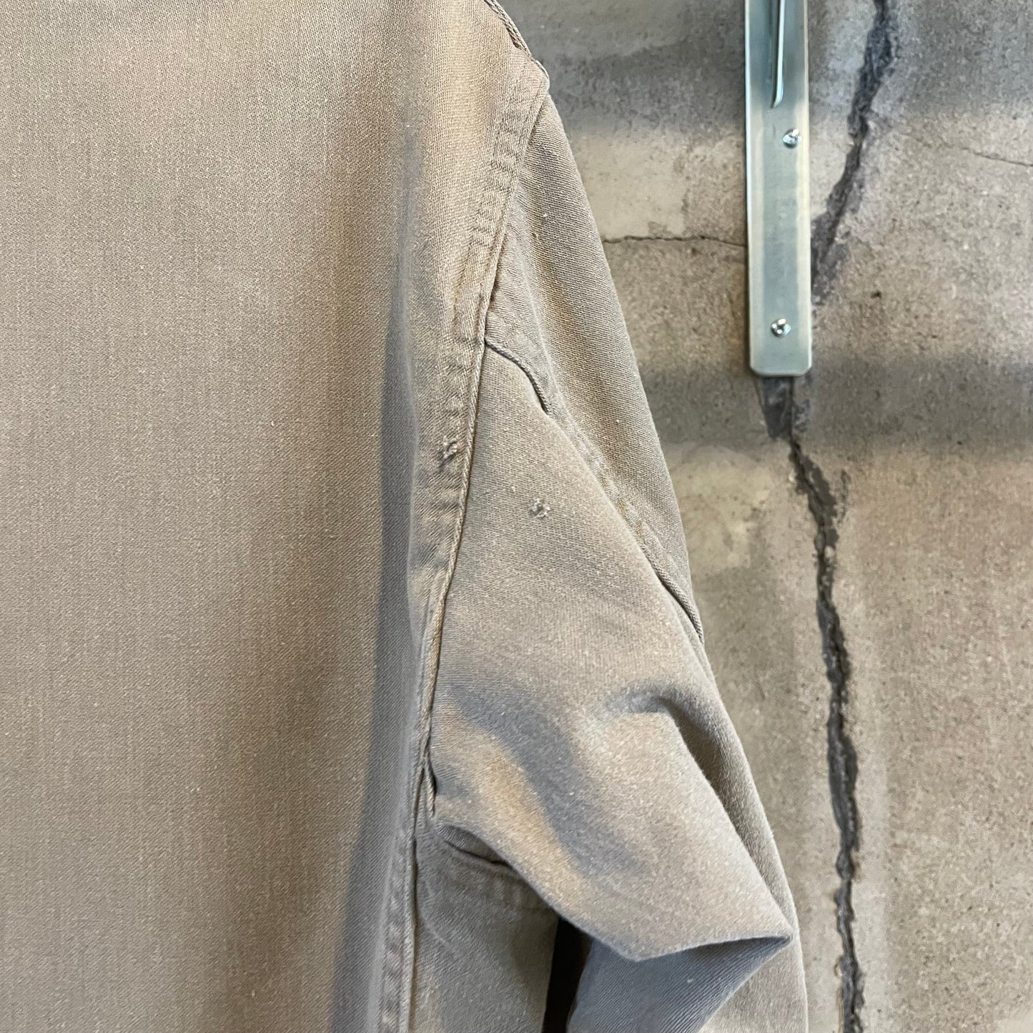 Bleached Zip Pocket Field Jacket Beige