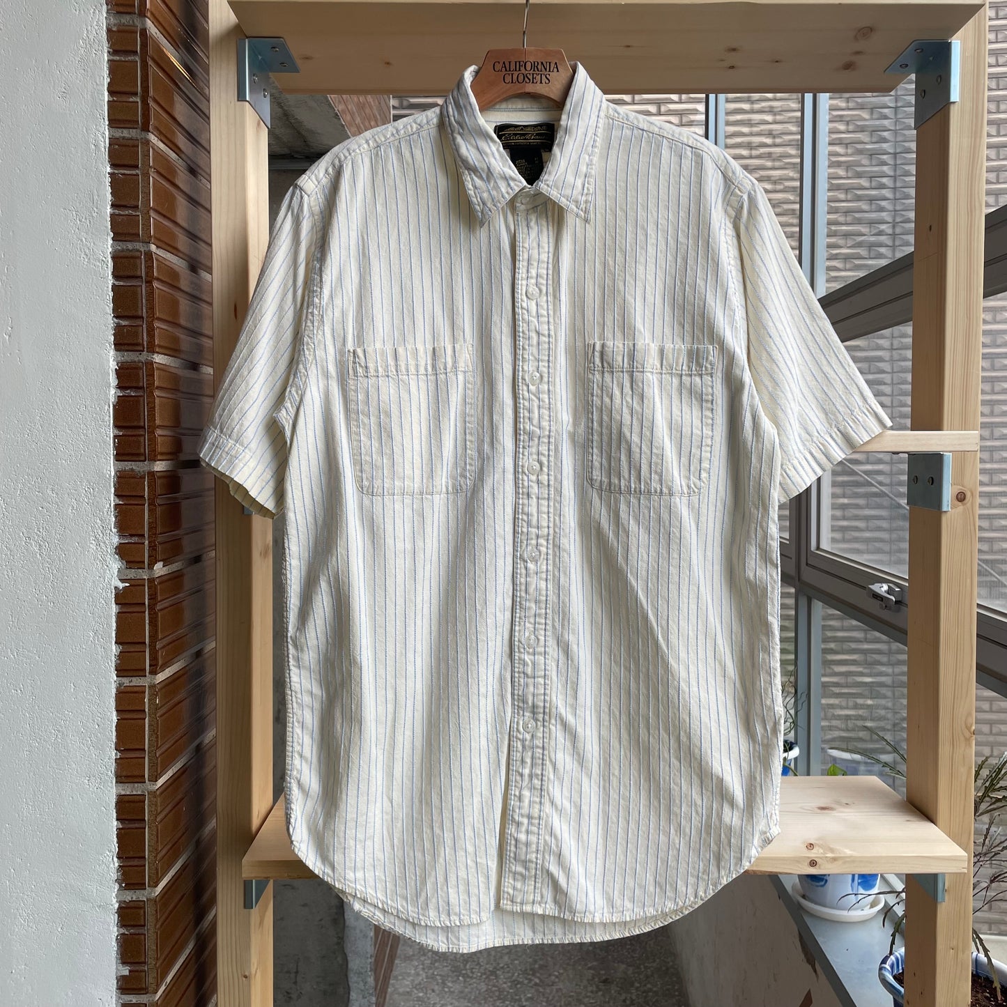 Stripe Short Sleeve Shirt Ivory