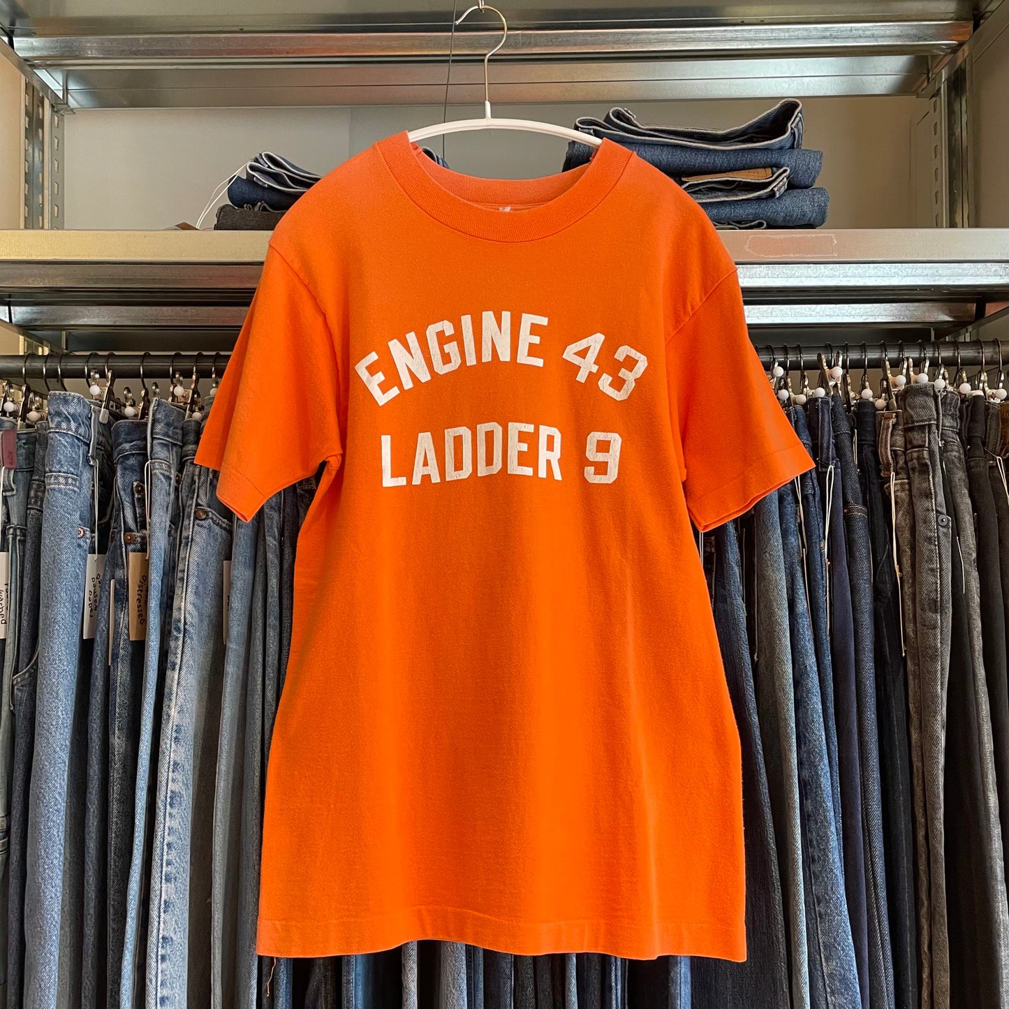ENGINE 43 T-Shirt Orange Single Stitch