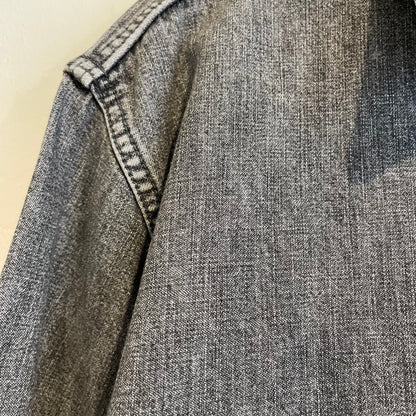 Talon Zip Denim Pullover Faded Blue