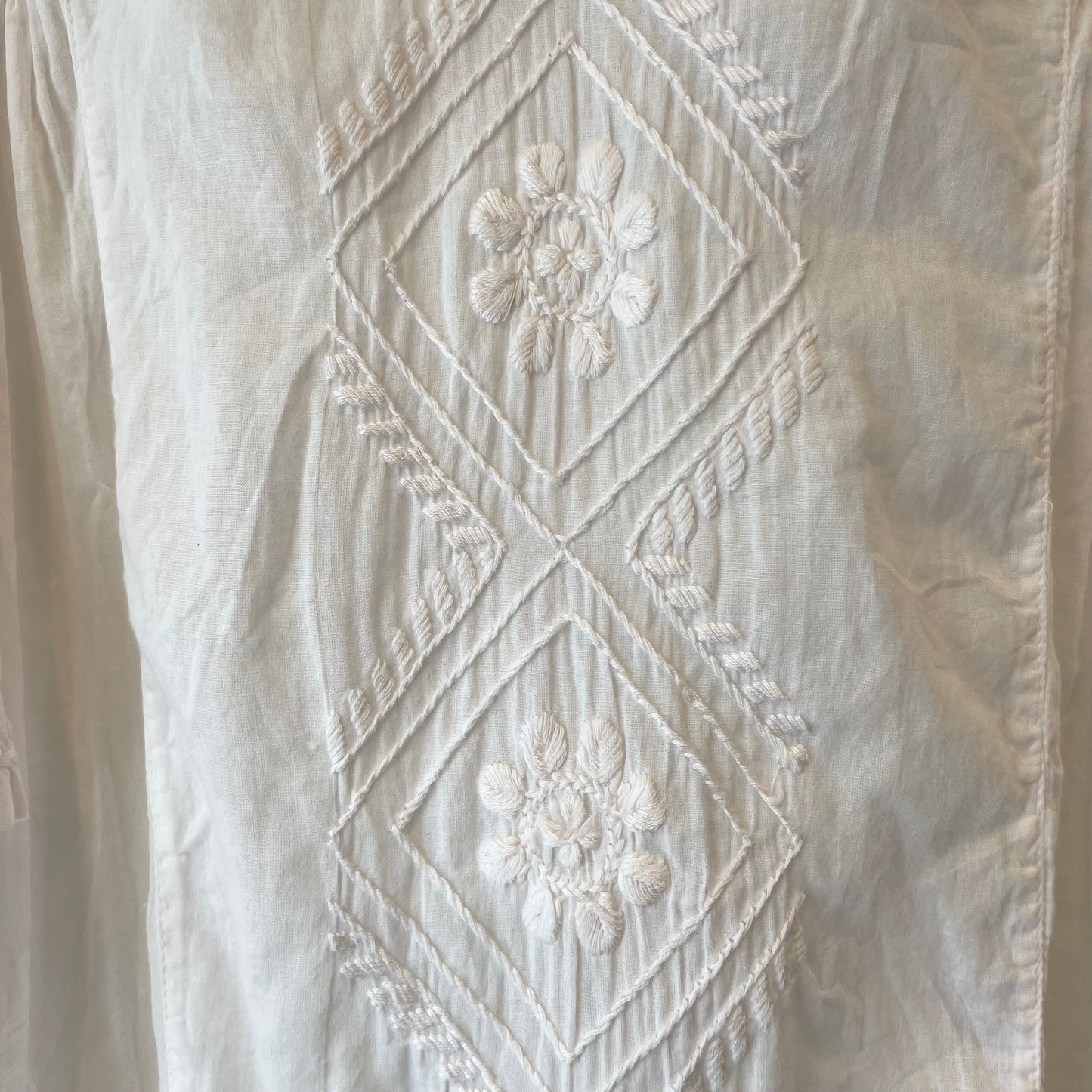 Hand Embroidered Blouse White