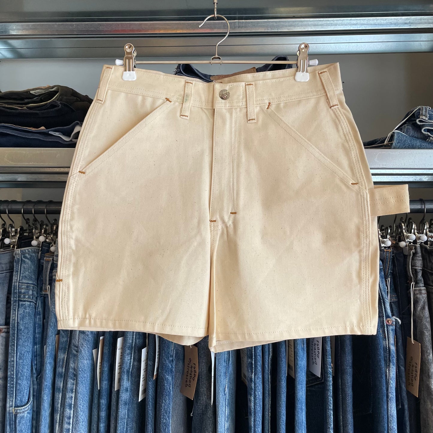 Painter Shorts White Cotton Deadstock