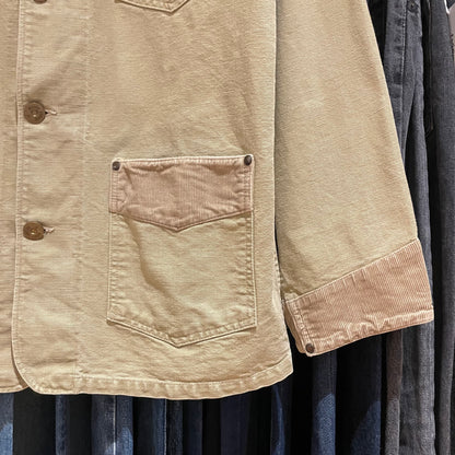 Washed Coverall Jacket/Coat Khaki