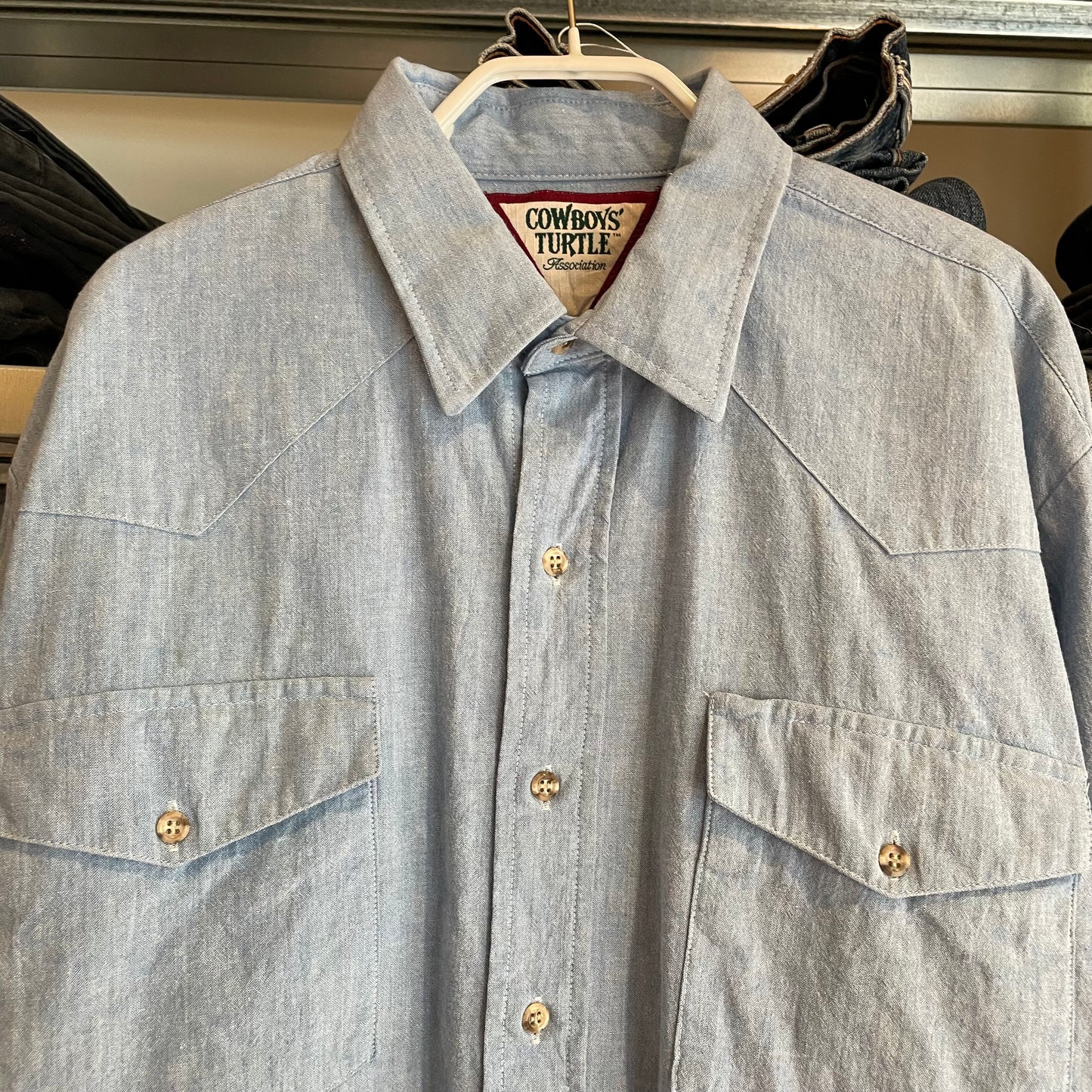 Chambray Western Shirt Blue