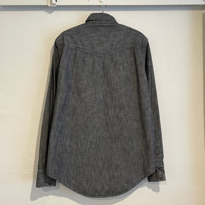 Black Denim Western Shirt Washed