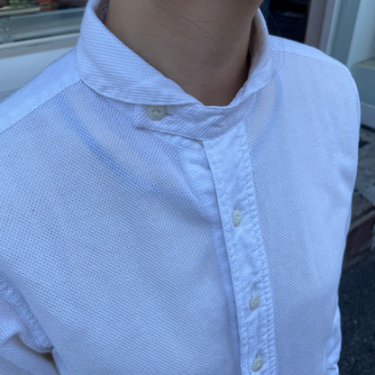 Round Collar Shirt White