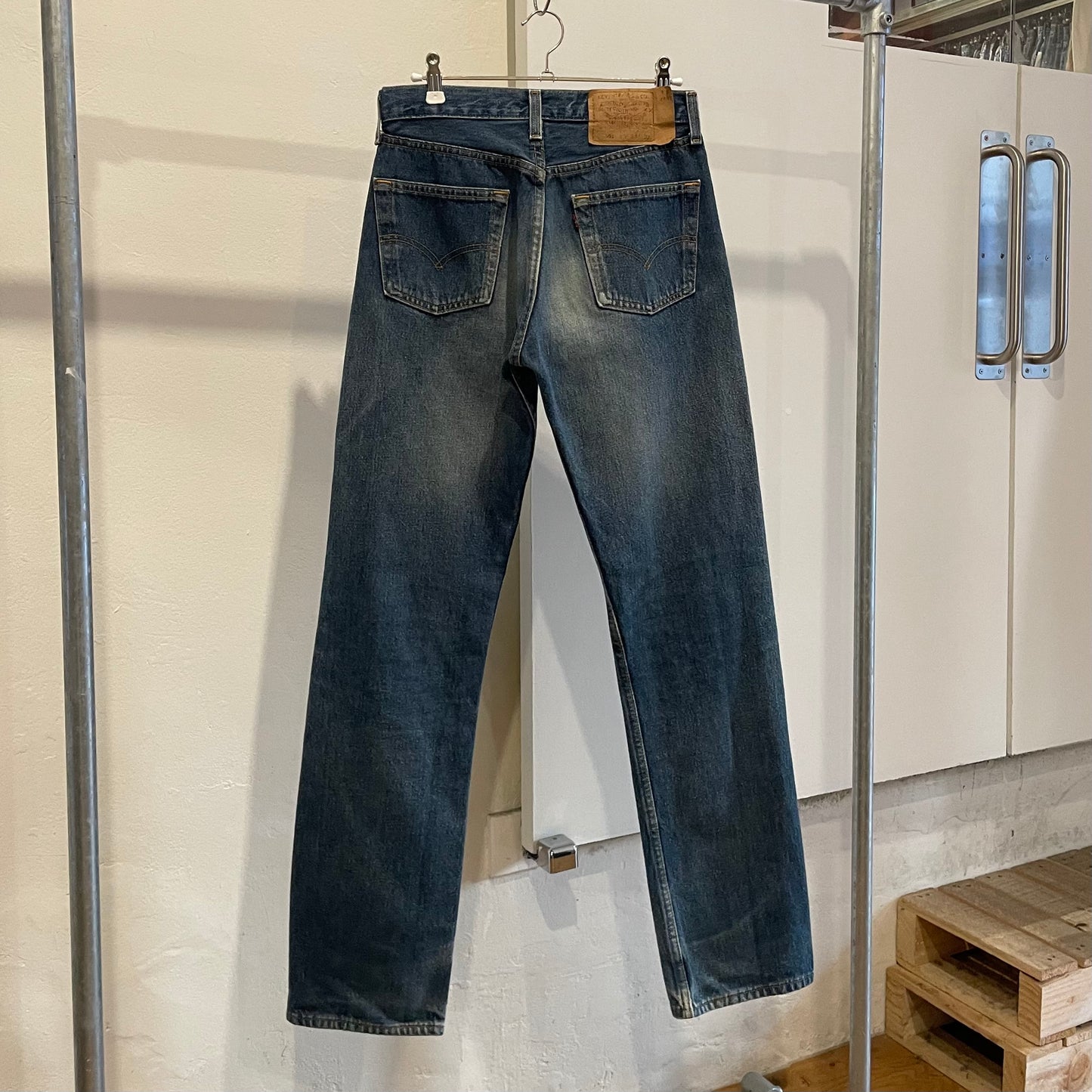 501 Button Fly Jeans Straight Blue