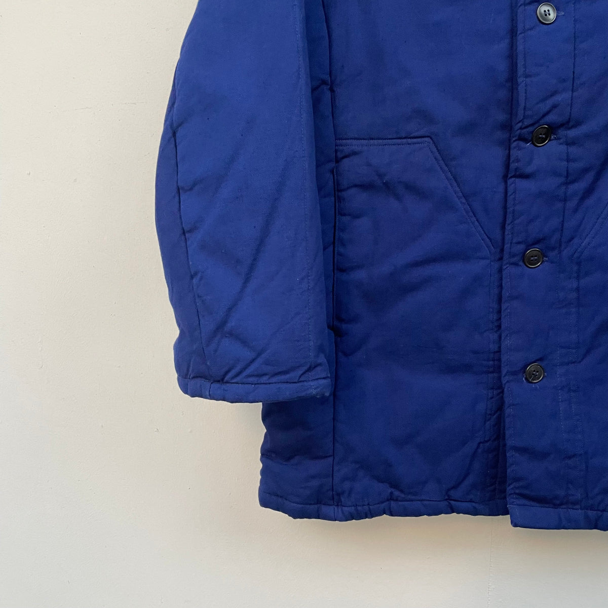 French Work Quilting Jacket Blue