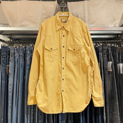Western Snap Button Shirt Yellow