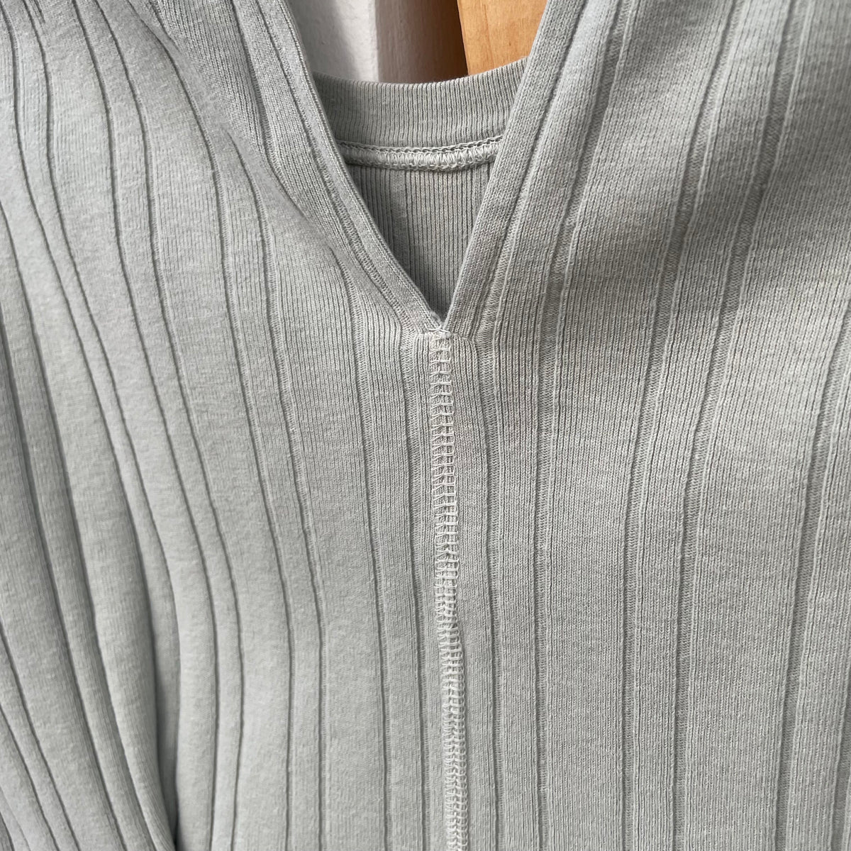 Rib Tuck T-Shirt Short Sleeve Green