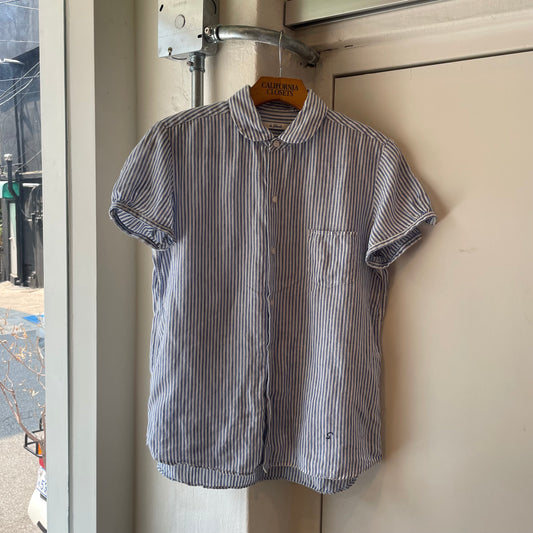 Stripe Linen Shirt Blue