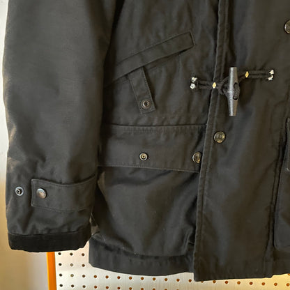 Hooded Duffle Jacket Black