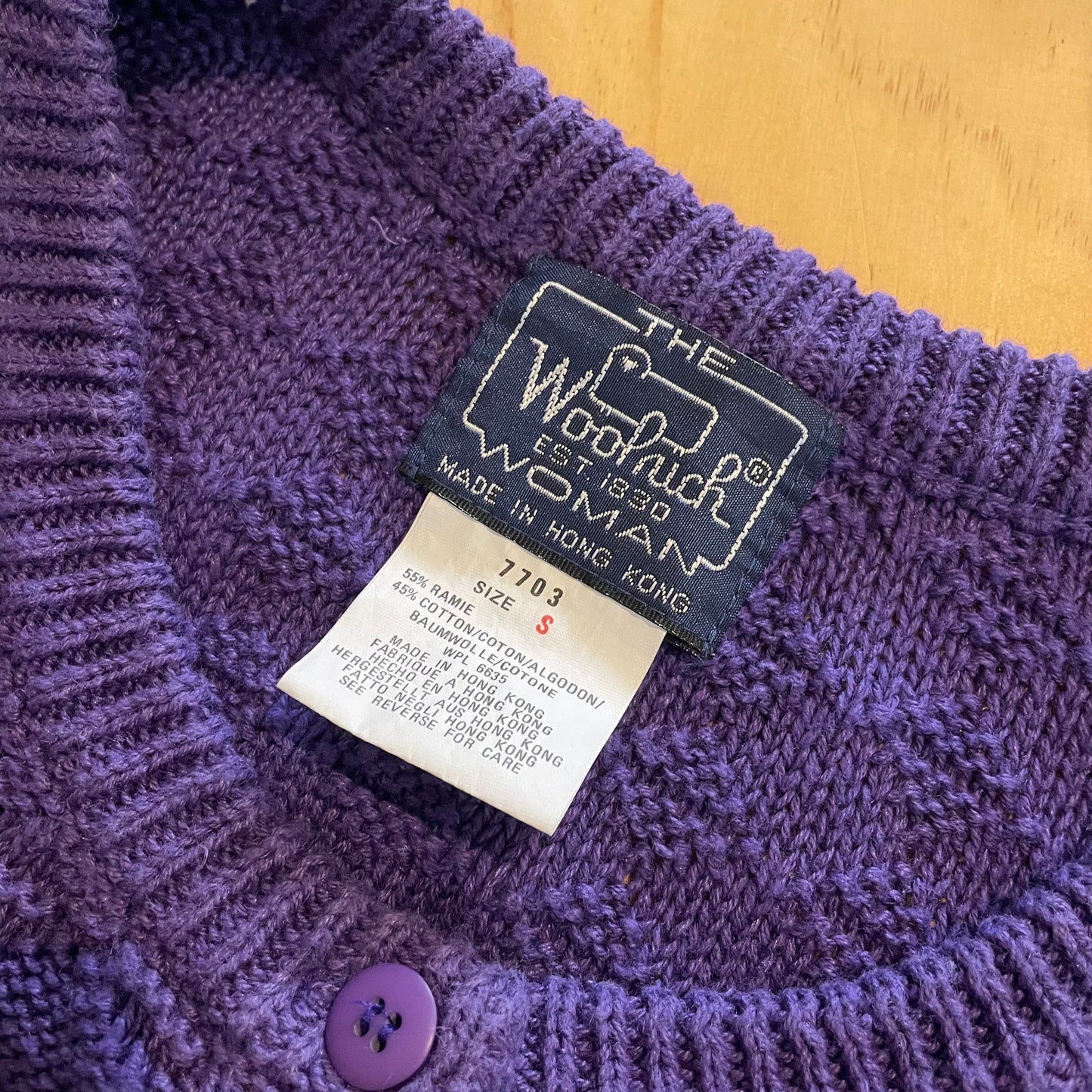 Ramie/Cotton Knit Sweater Purple