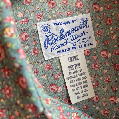 Floral Werstern Shirt Blue