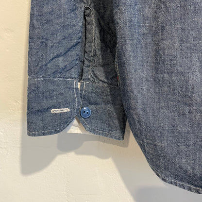 3-Pochet Chambray Shirt Blue