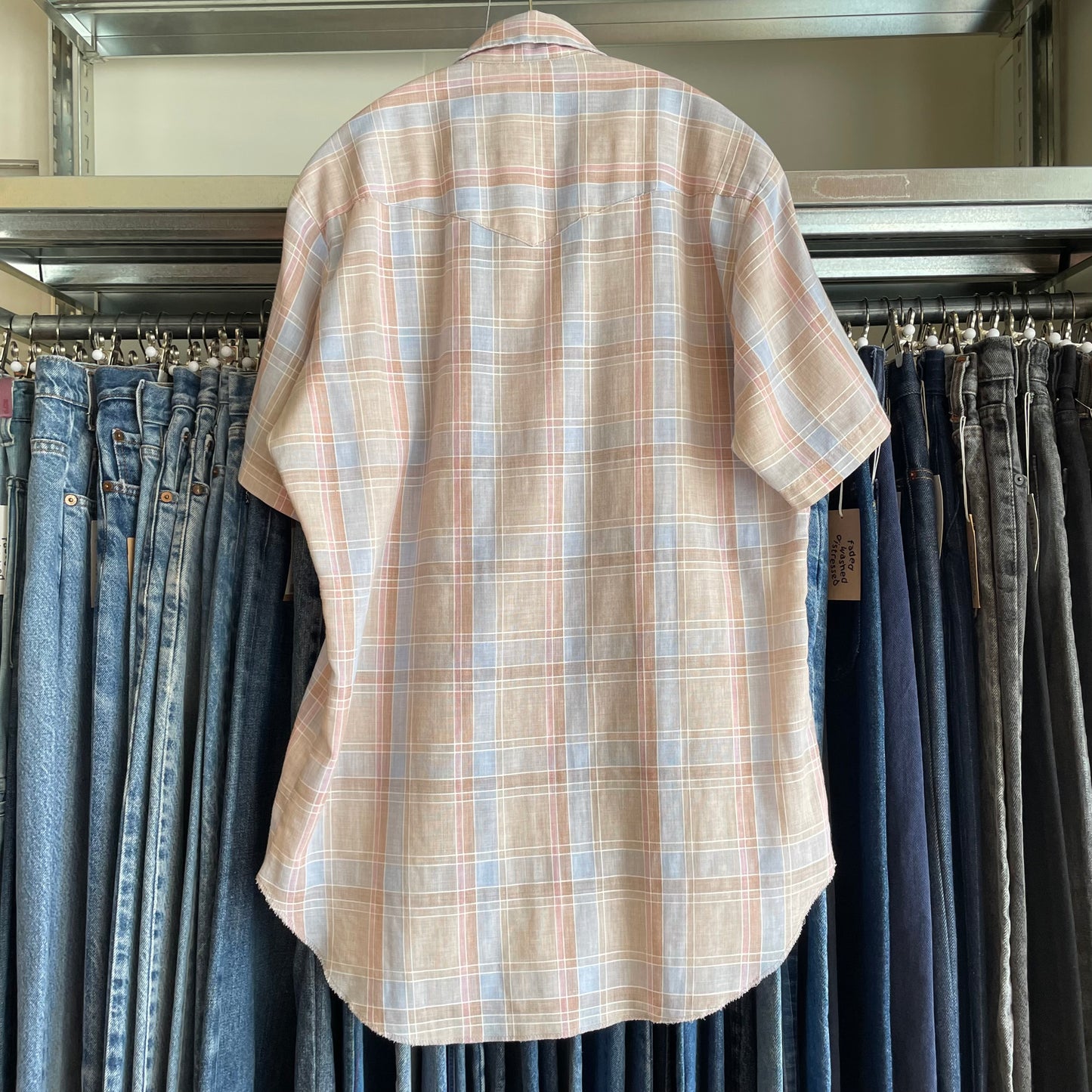 Pearl Snap Western Shirt Olive Green