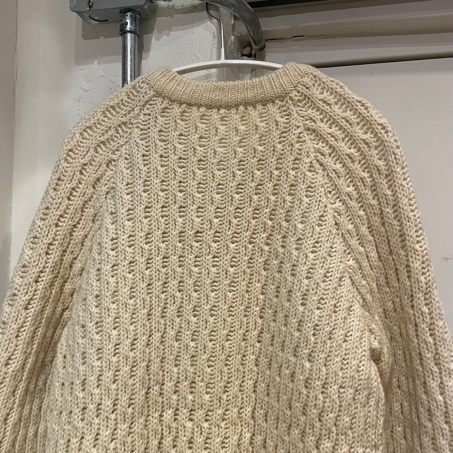 Fisherman Knit Cardigan Ivory
