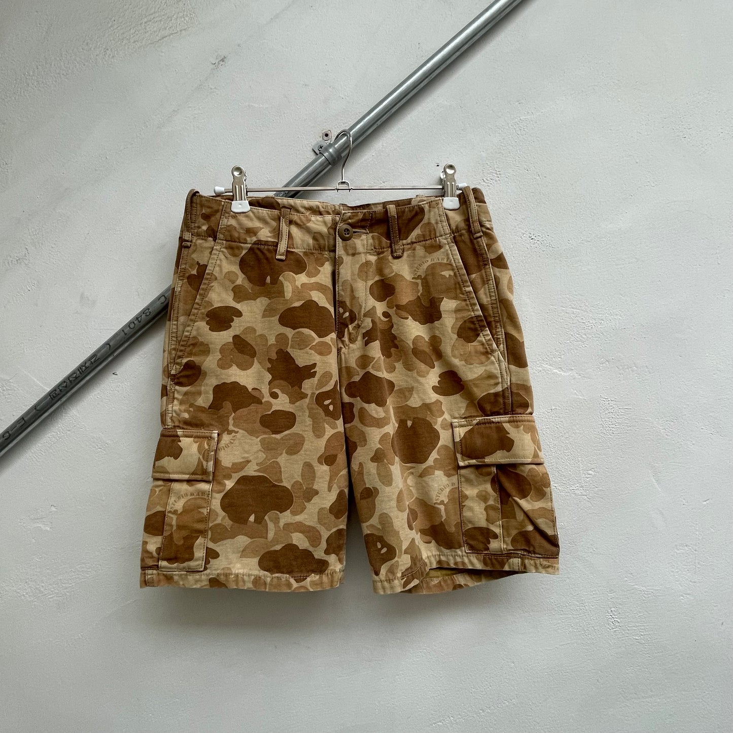 Camouflage Cargo Shorts Brown