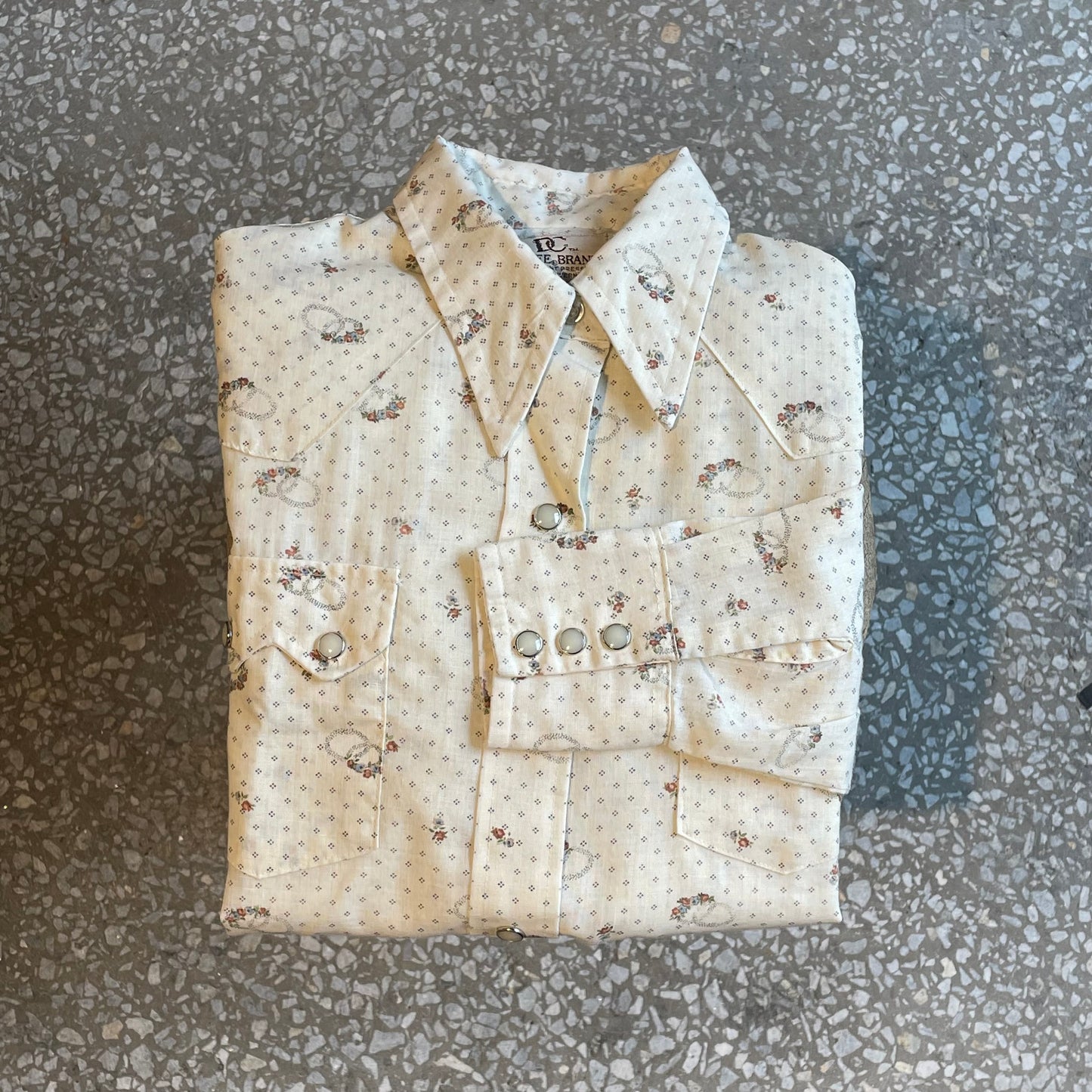 Floral Western Shirt White