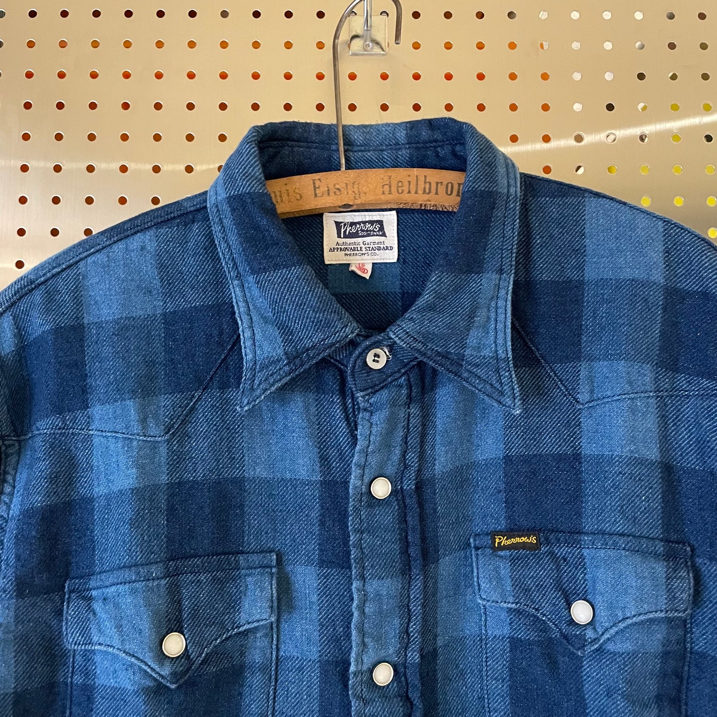 Faded Buffalo Check Western Flannel Blue