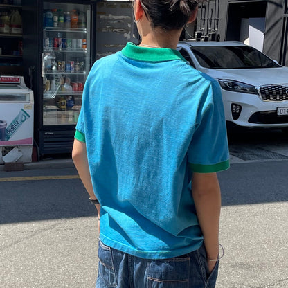 Stripe Polo Shirt Blue