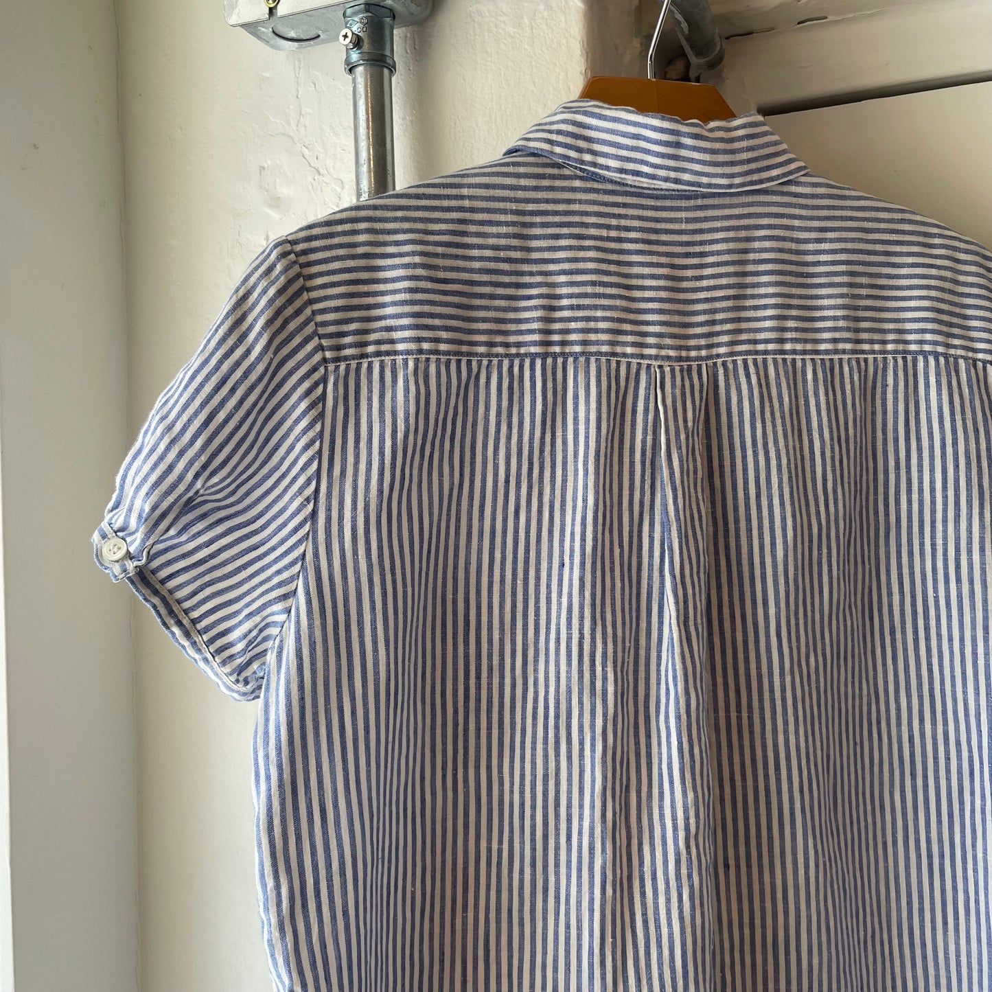 Stripe Linen Shirt Blue