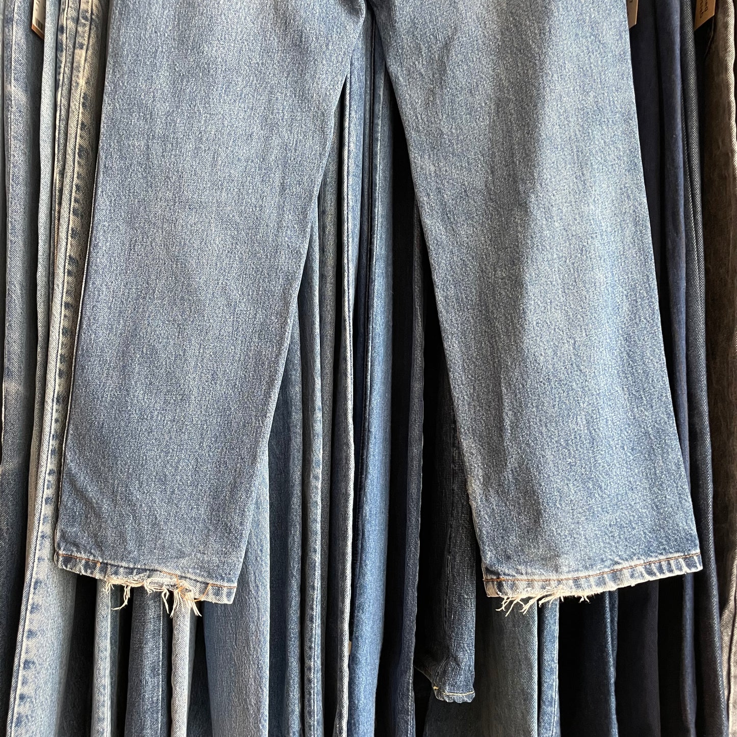 Regular Straight Jeans Medium Wash Blue