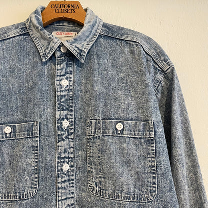 Vintage Denim Shirt Faded Blue