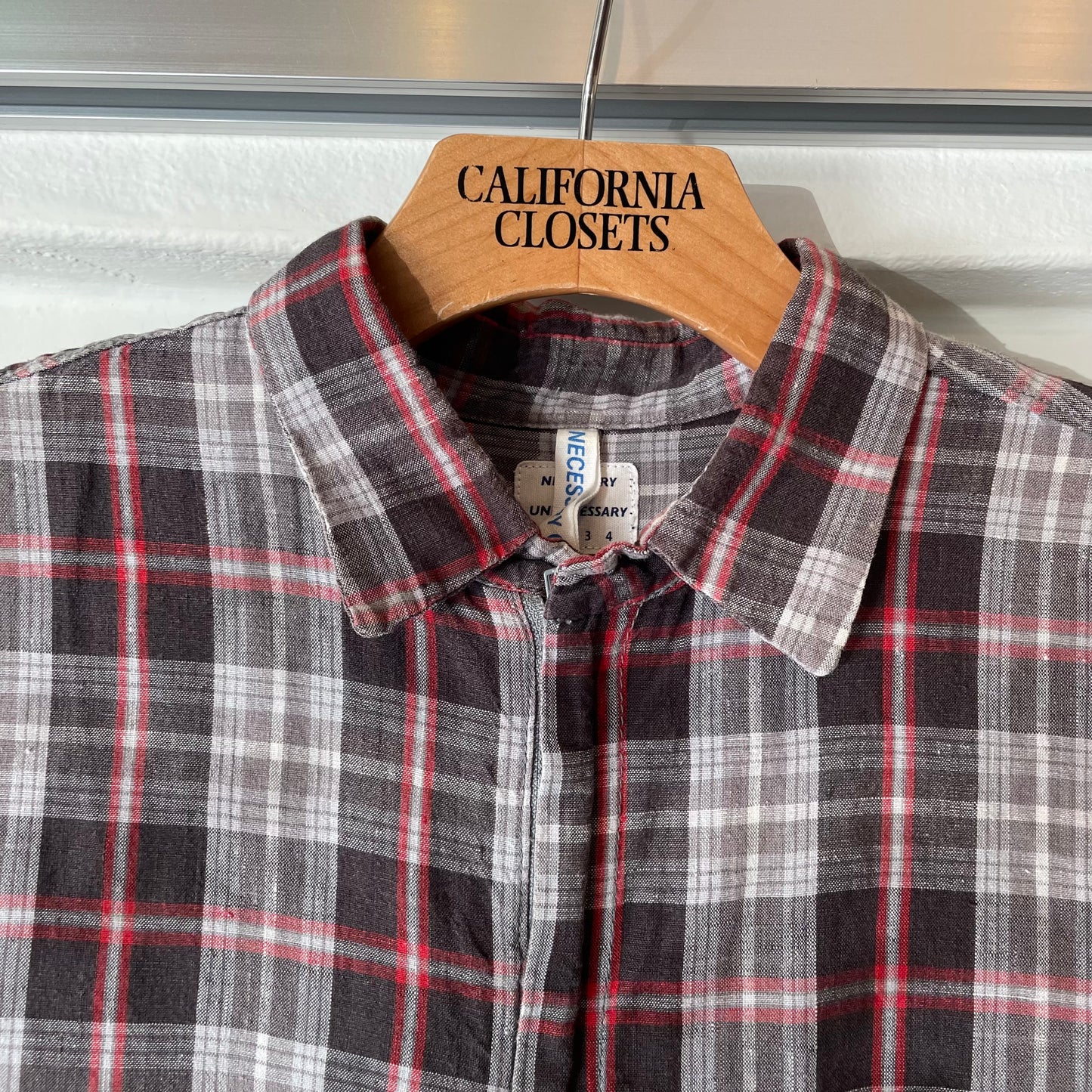 Check Short Sleeve Shirt Brown