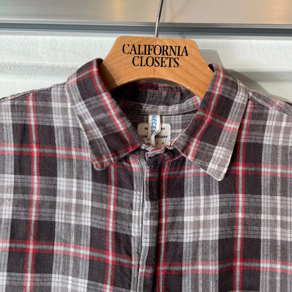Check Short Sleeve Shirt Brown