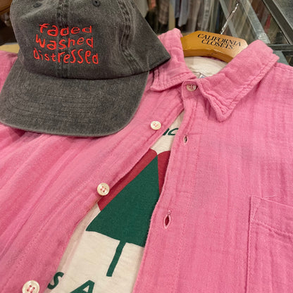 Gauze Short Sleeve Shirt Pink
