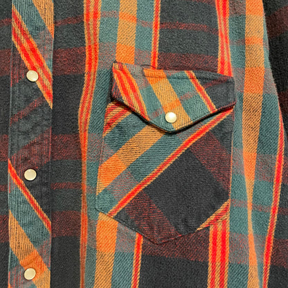 Pearl Snap Western Shirt Red/Navy