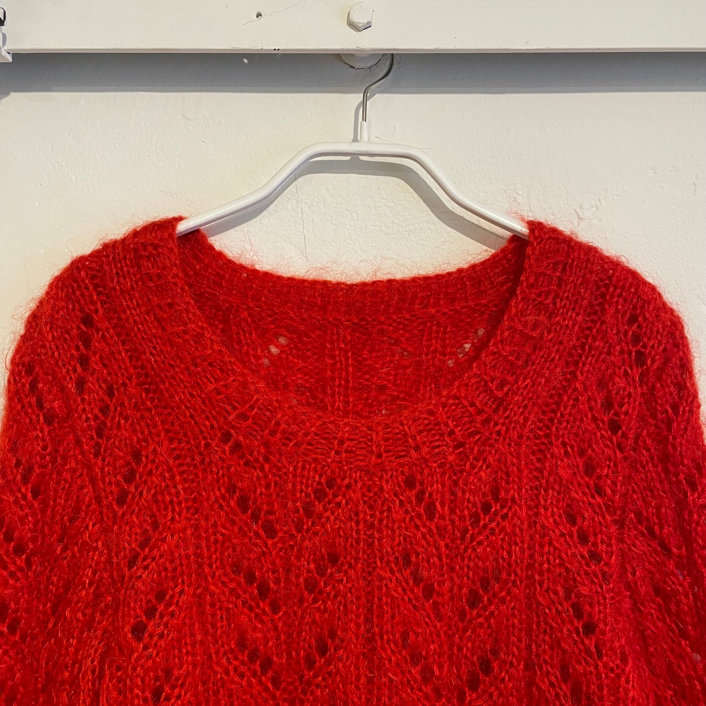Loose Gauge Knit Sweater Red