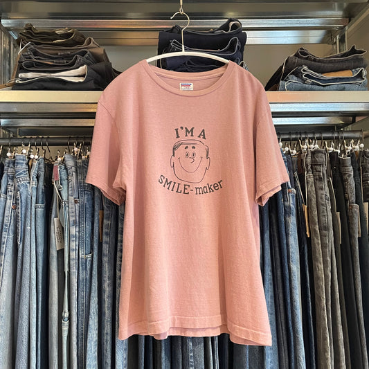 Smile-Maker Cartoon Graphic Tee Mauve