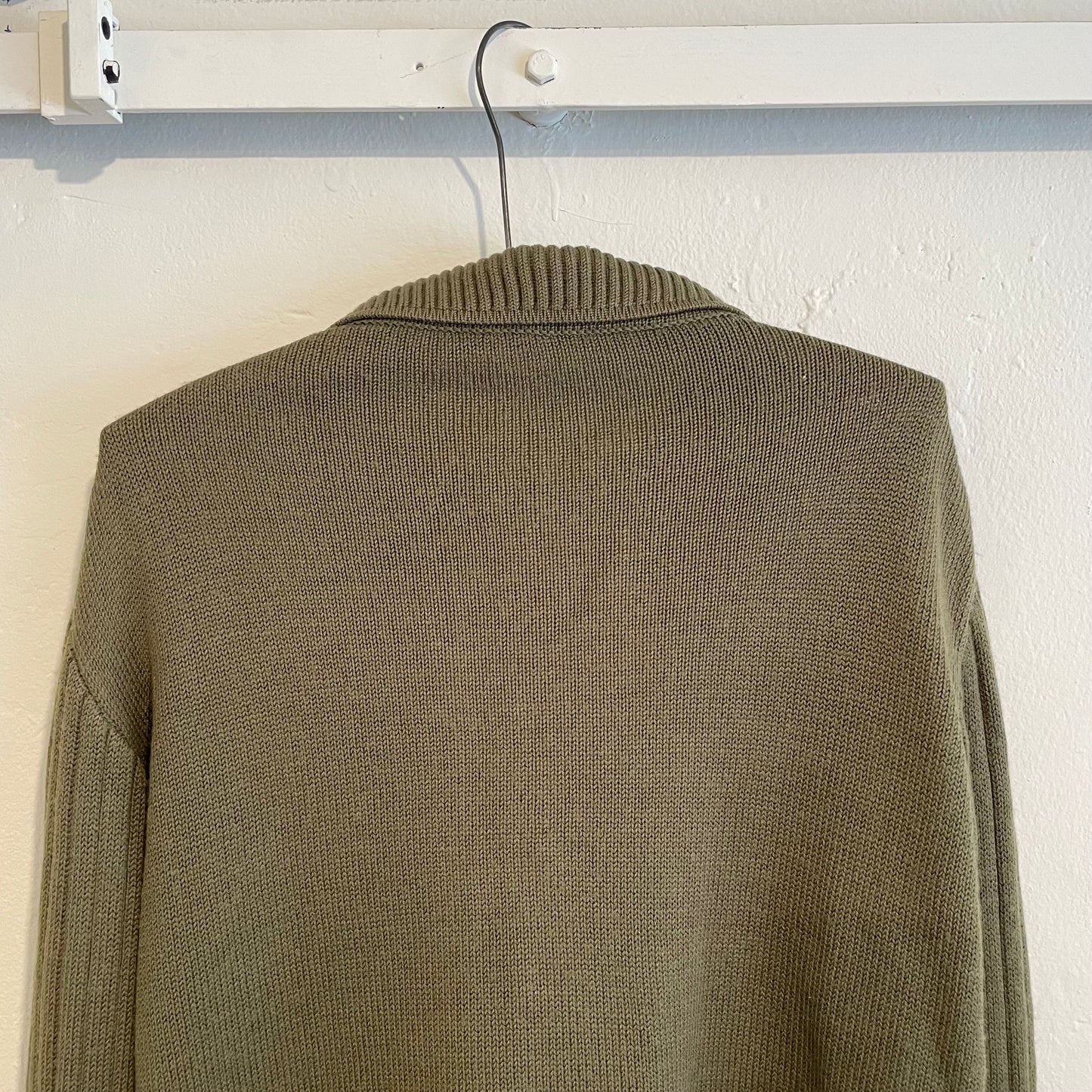 Panelled Knit Leather Zip Jacket