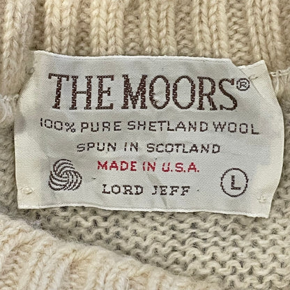Shetland Wool Knit Sweater Ivory