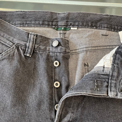 Patchwork Denim Pants Black