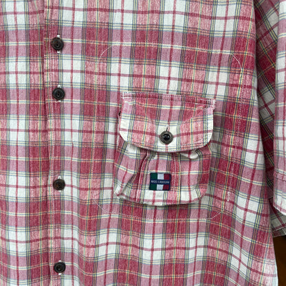 Check Short Sleeve Shirt Red