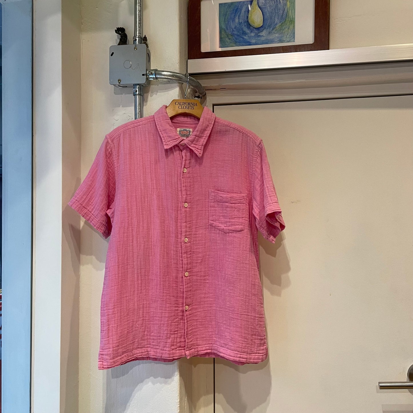 Gauze Short Sleeve Shirt Pink