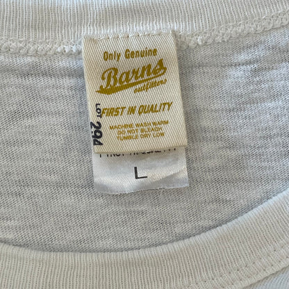 Jaycees Print Stripe Sleeve Tee White