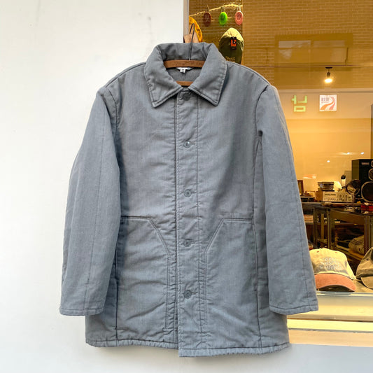 Bleached Quilting Euro Work Jacket Light Grey