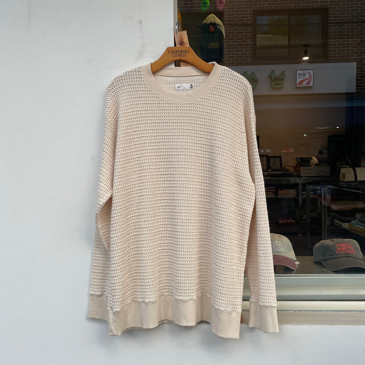 Crewneck Knit Pullover Ivory