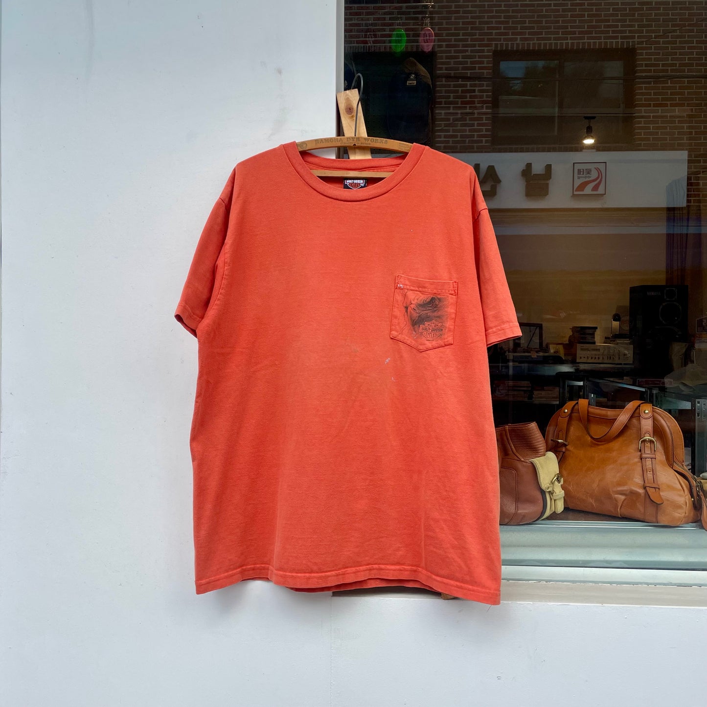 Harley-Davidson Pocket Tee Faded Motorcycle